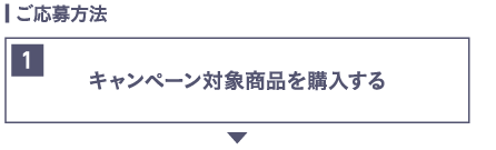 01.キャンペーン対象を購入する。