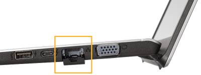 有線LANポート(右側面)